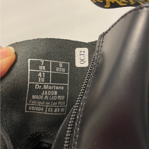 Dr Martens Jadon Pisa Leather Platform Boots 🥾 Black Size 8 - Picture 6 of 9